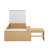 Full Size Wooden Platform Bed With Drawers,Desk And Shelves-1421864082