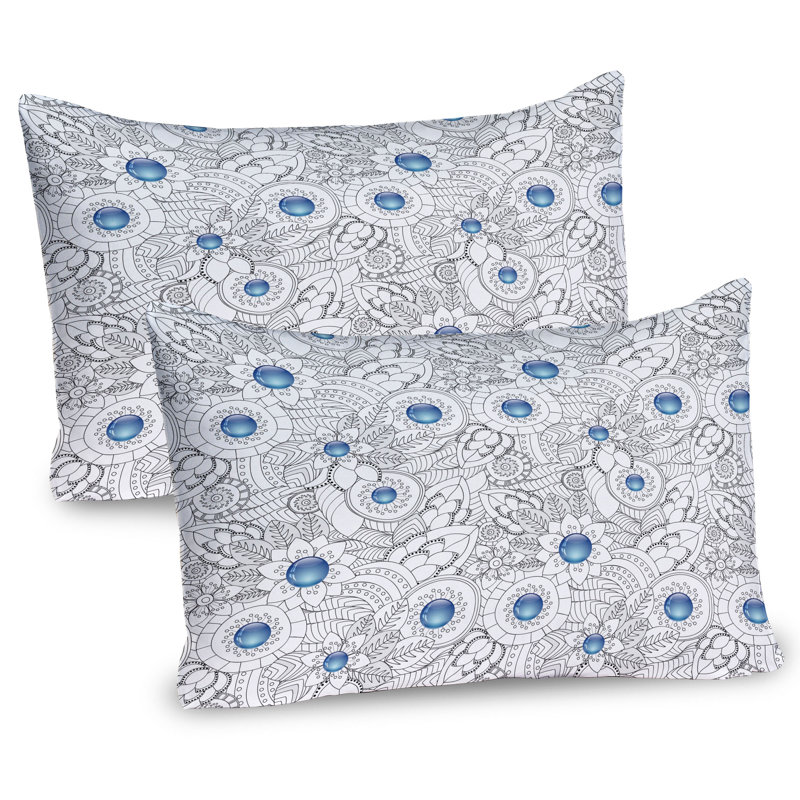Ensemble de 2 taies décoratives à motif floral Ambesonne, H 20 po x l 36 po