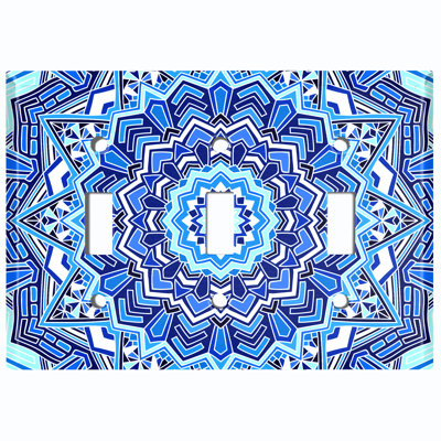 Plaque murale à 3 interrupteurs à bascule Elegant Mandala