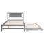 Lit plateforme gris avec lit gigogne réglable-1247142071