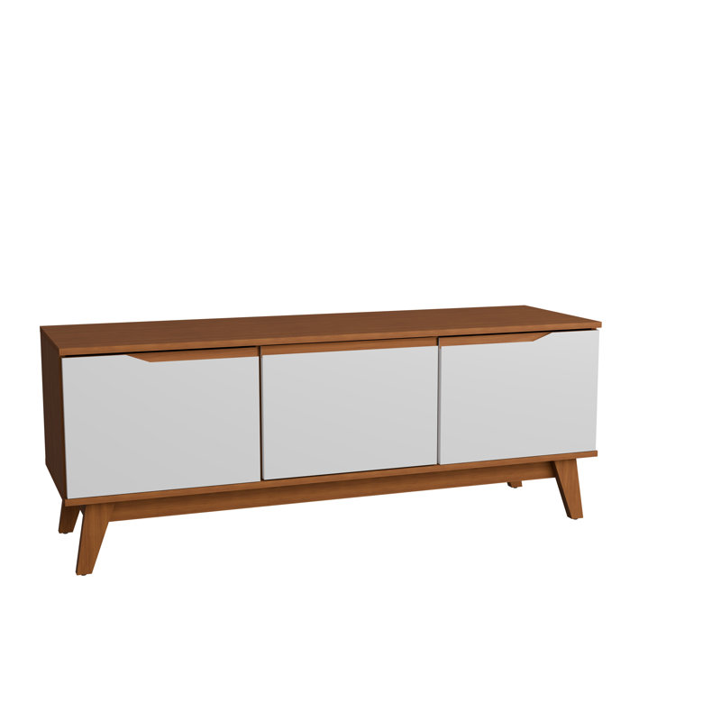 Athens 3-door Rack With Built-in Handles And Soft-close Doors, Brown/White