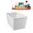 51" Streamline Soaking Freestanding Tub and Tray With Internal Drain-101412787