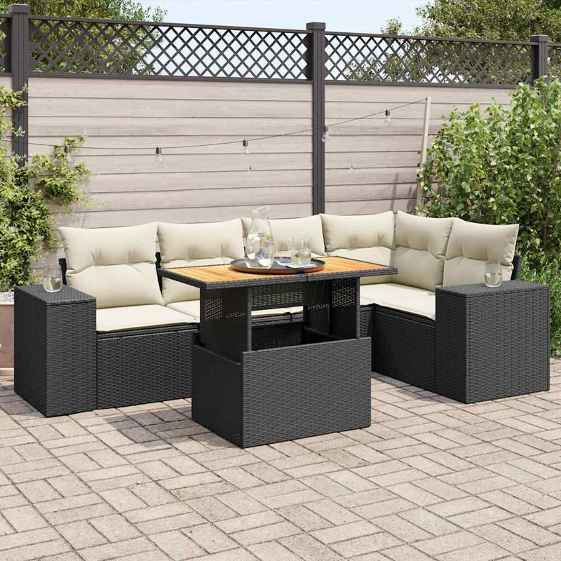 Ensemble de canapé de jardin Vidaxl - noir