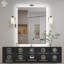 Miroir de salle de bain à DEL rétroéclairé sans cadre certifié Lunara UL-277121843