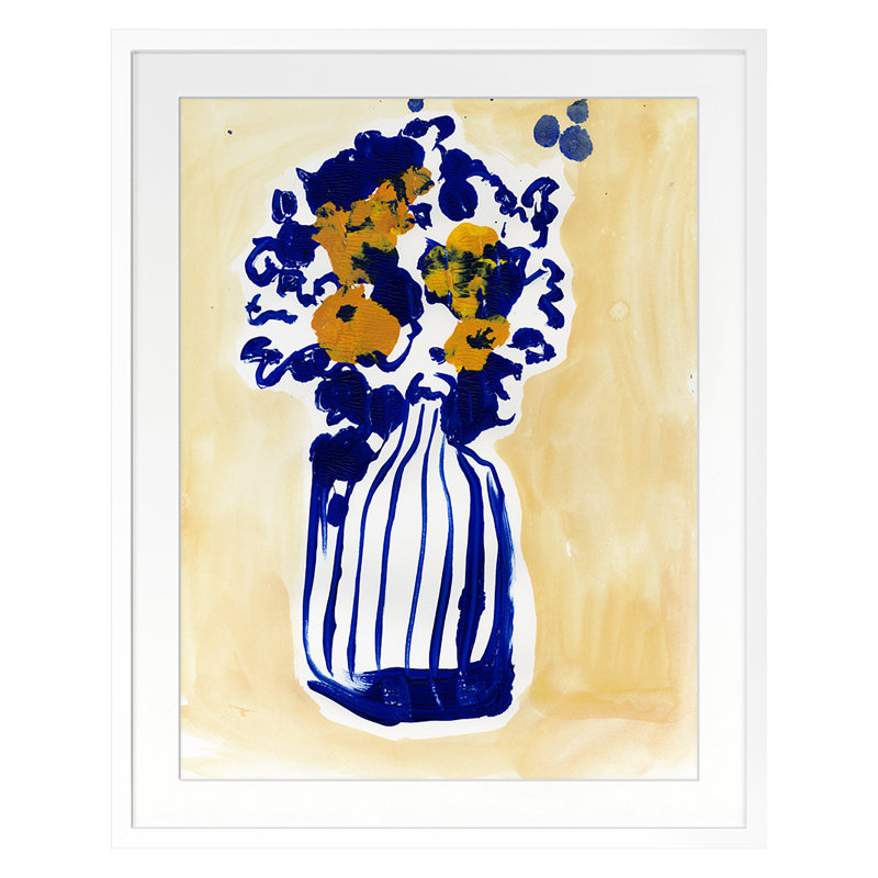 Floral Study 9 Print by Stefano Altamura, 20" H x 16" W x 1.25" D, White Framed