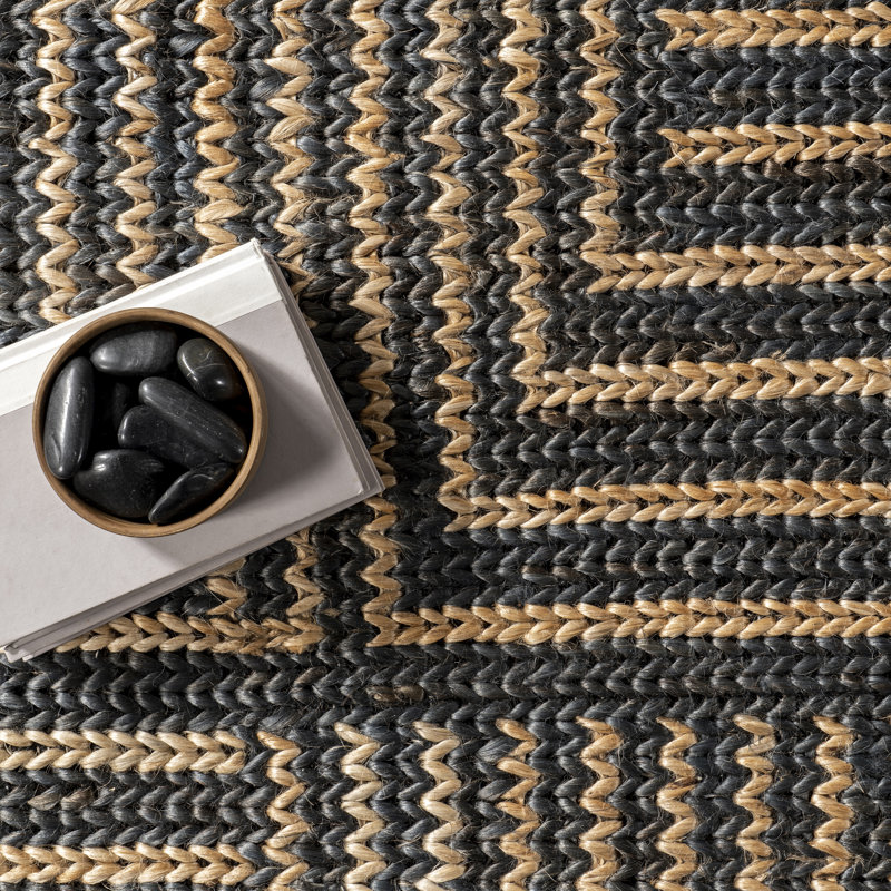  Tapis en jute tissé à la main Grassland, Rectangle de 5 pi x 8 pi