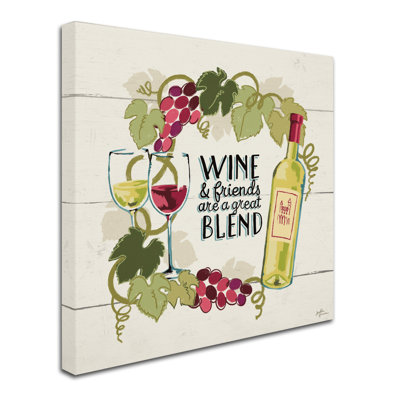 «Wine and Friends V», impression sur toile tendue