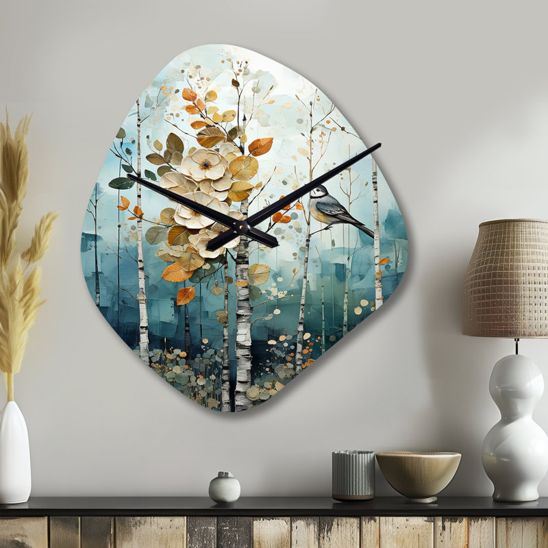 Horloge murale Birch Woods Enchanted Forest II - Birch, Grand
