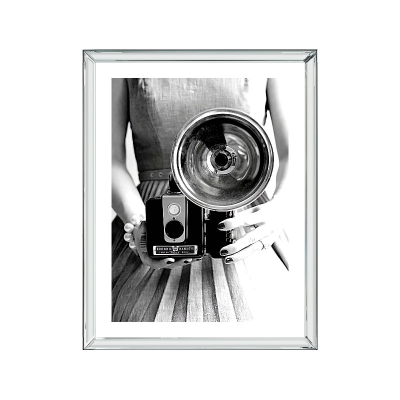 Camera Girl - Print on Wood