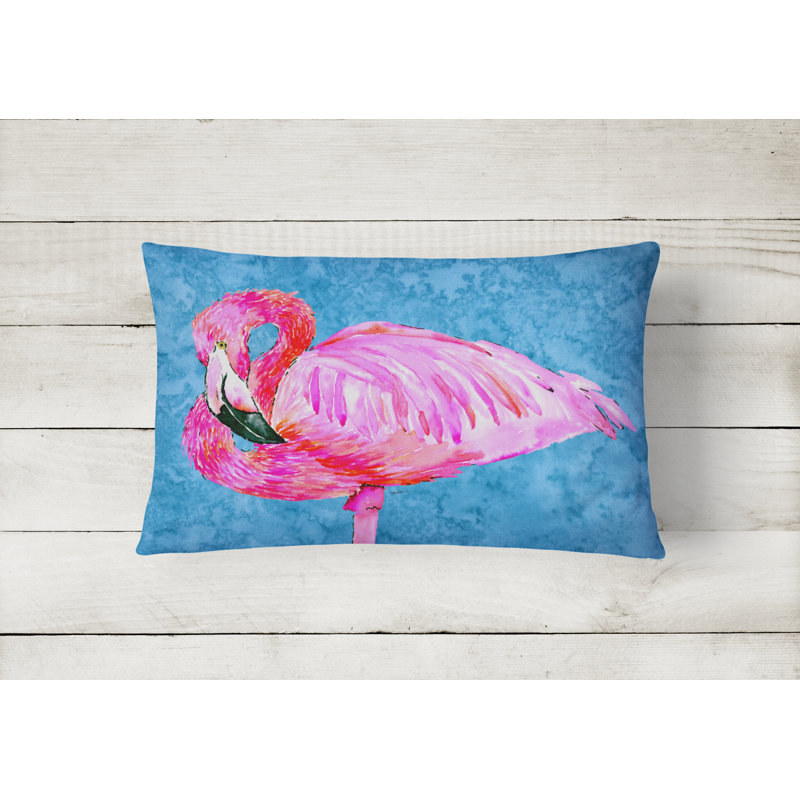 Multicolor Flamingo Graphic Print Rectangular Outdoor Pillow Set