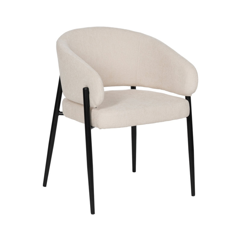 Caroldean 46cm H Polyester Upholstered Upholstered Back Armchair, White