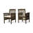 2pcs Wood Chair With Grey+cream Foam Pads - Stylish, For Patio And Backyard Use Dining Cushions Grey+cream, Weather