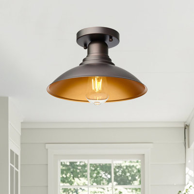 Plafonnier monobloc 10,5 po en bronze huilé