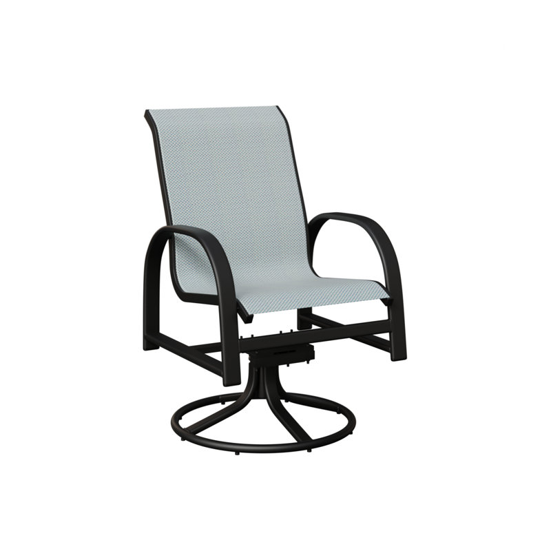 Chaise berçante berçante pivotante Berlin Gardens, Interlock Calypso, Noir mat