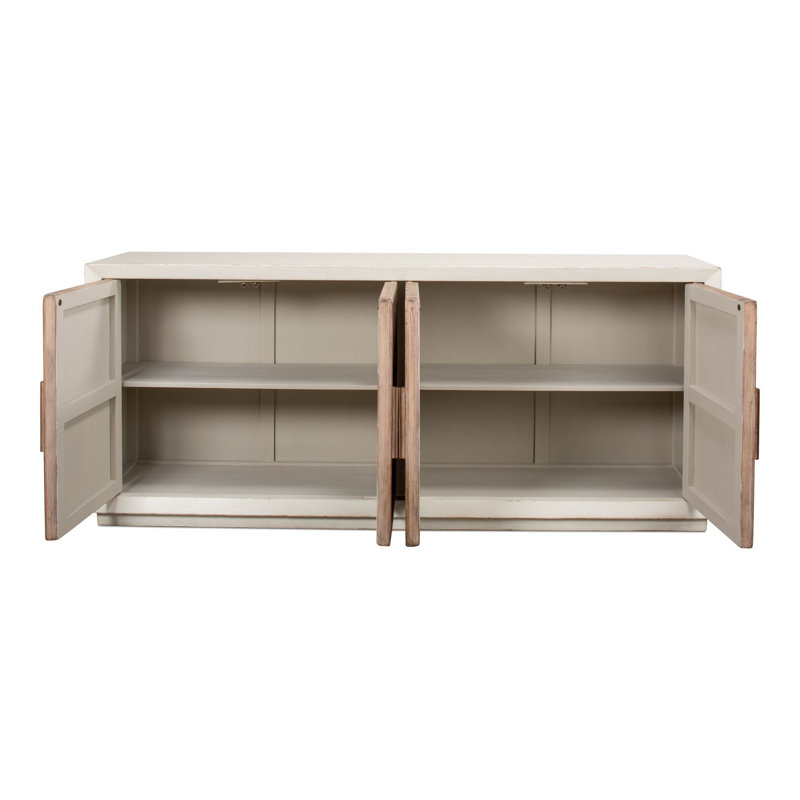 Hollis 80'' W Solid Wood Sideboard, Antique White