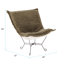 Fauteuil-pouf à volutes en mousse d'angora-374386207