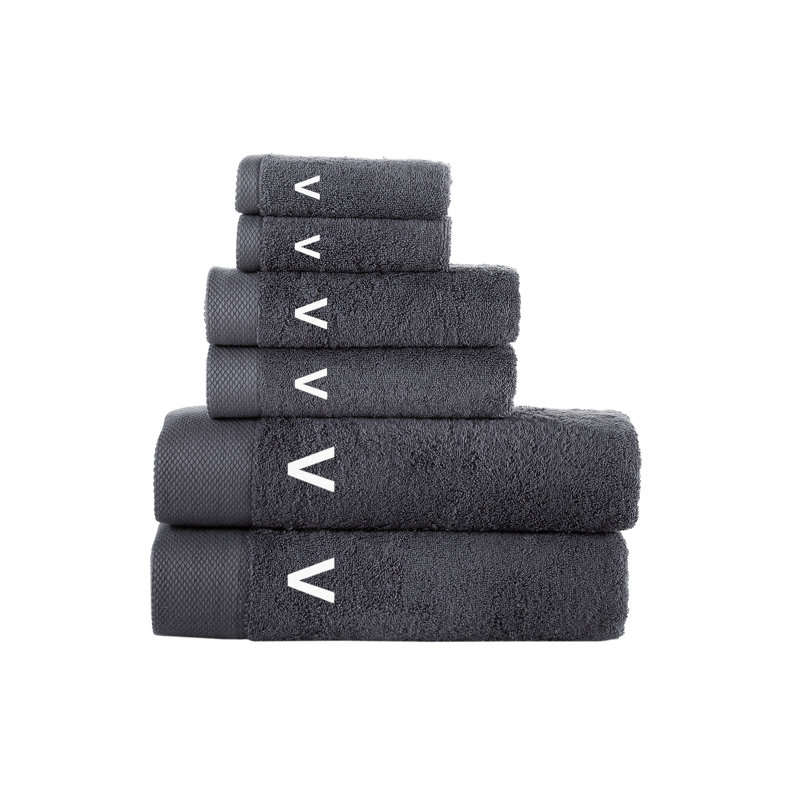 Dierks 6 pcs Towel Set, Anthracite, V