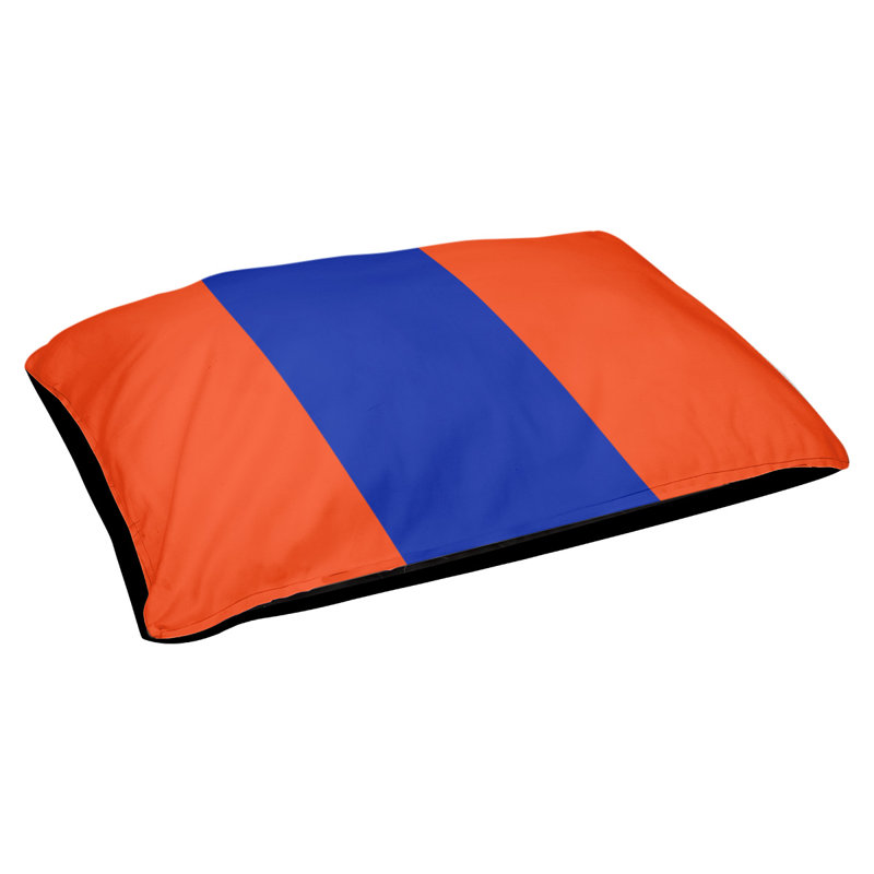 Coussin Atlanta, Grand (l 50 po x P 40 po x H 7 po), Orange/Blue/Orange