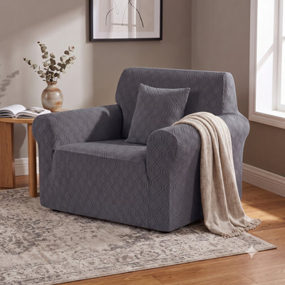 Housses pour canapé 1 pièce Wald en jacquard toutes saisons avec housse de coussin
