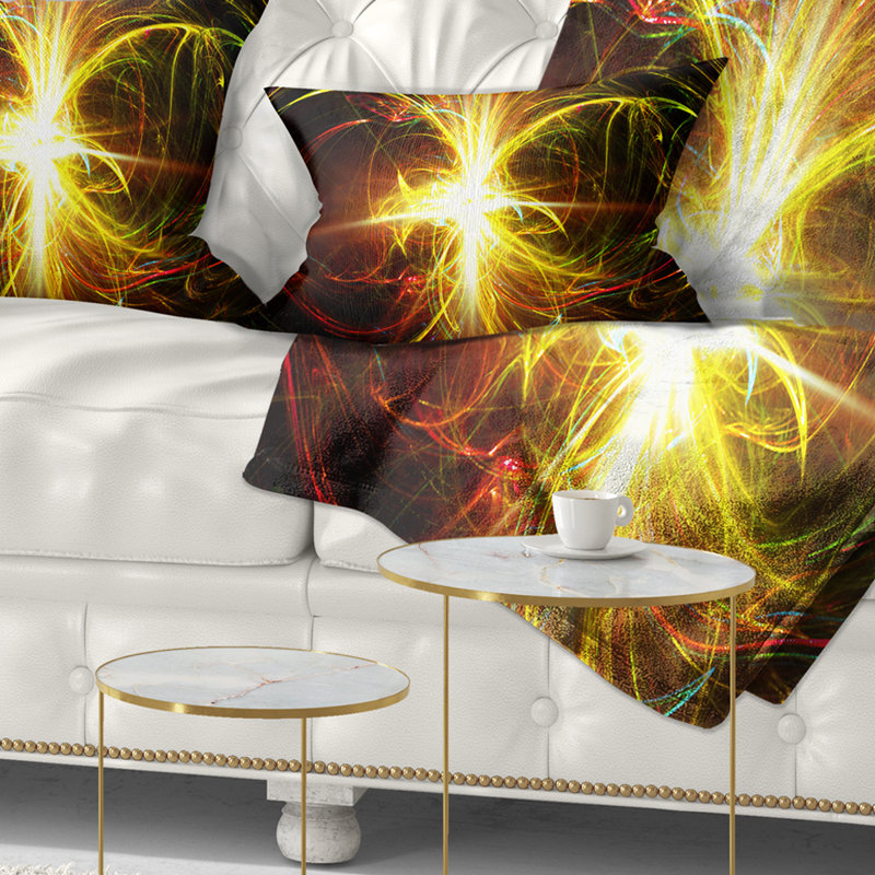 Fractal Hoops - Coussin imprimé abstrait