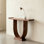 Modern style rectangular solid wood console table