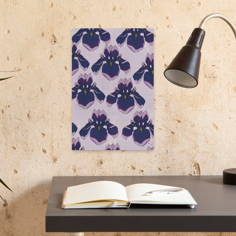 Elegant Iris Pattern 1 Piece Wrapped Canvas Wall Art, 45.72 cm H x 30.48 cm W