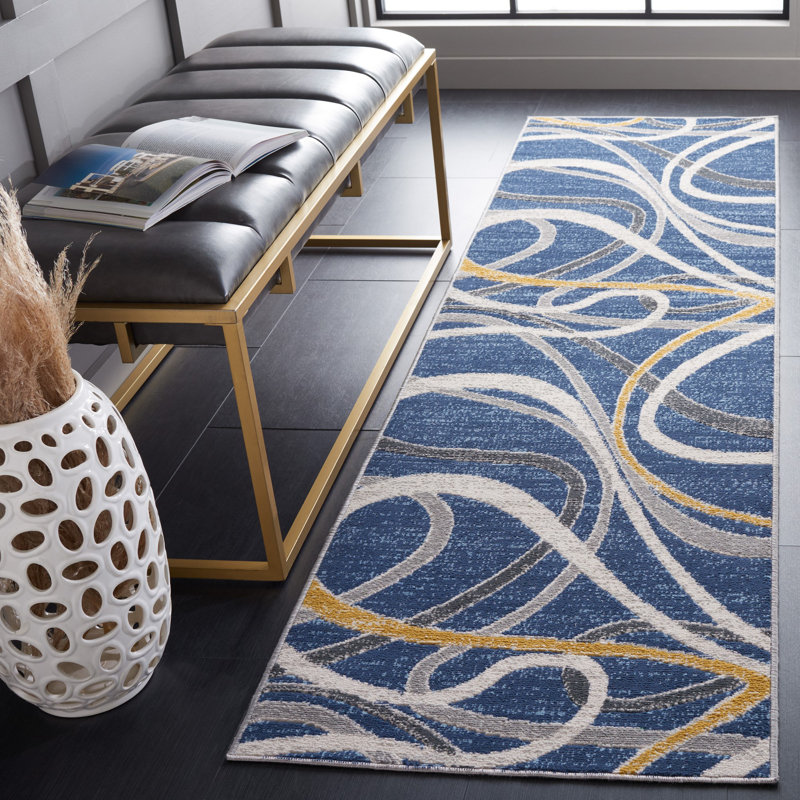 Tapis abstrait Gaudioso Performance, Tapis de couloir 2 pi 2 po x 8 pi