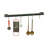 Handcrafted Wall Rack Utensil Bar with 12 Hooks-70968020-214849