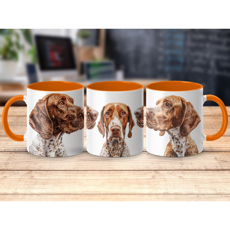 Ceramic Coffee Mug, Orange, 3