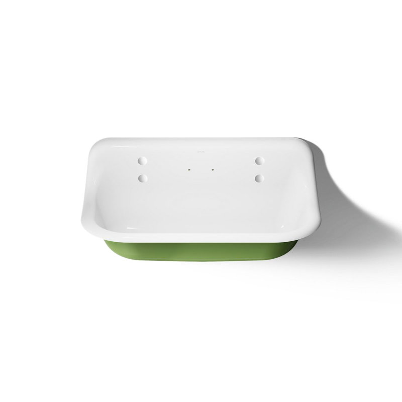 Brockway 36 In. Wall-Mount Utility Sink, White/Green