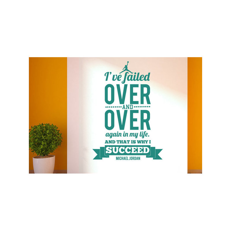 Non-Wall Damaging Wall Decal, Aqua Green
