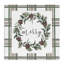 Merry Wreath sur toile écossaise verte, design par Elizabeth Tyndall-1492420855