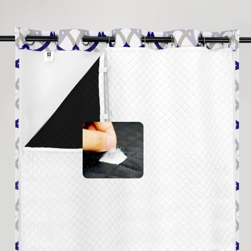 Laraoun 2 Panels  Blackout Thermal Curtain Liner, 50" W x 50" L