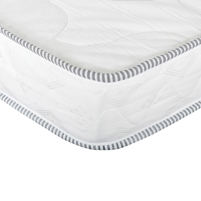 6 In. Reversible High-Density Firm Foam Mattress In A Box (Full Size), Double-Sided Quilted, White, Full 
