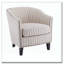 Fauteuil demi-tonneau rembourré avec accoudoirs évasés