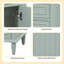 Meuble-lavabo de salle de bain avec lavabo intégré, armoire de rangement avec tiroir rabattable, 2 tiroirs et tablettes réglables-132875591-132875588