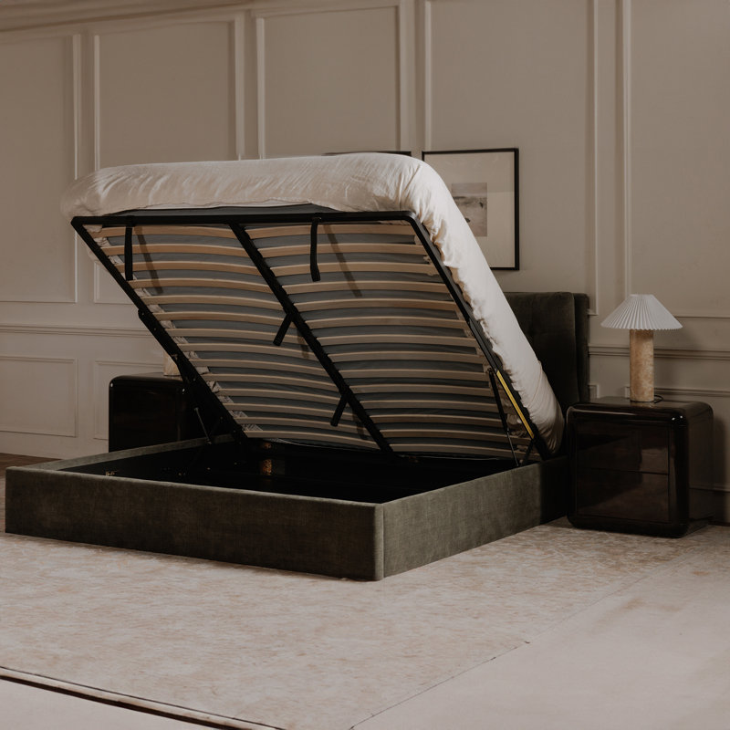 Sebastion Storage Bed, Green, King