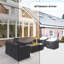 Ensemble de conversation en osier pour terrasse Arlington