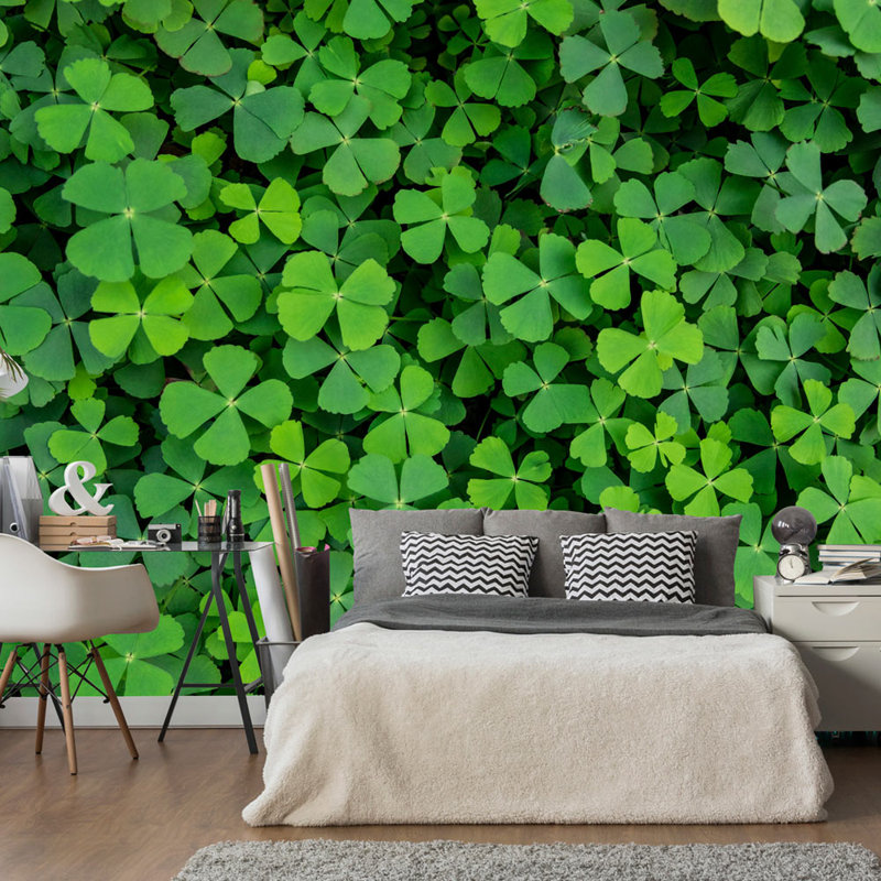 Green Clover Semi-Gloss Paste the Wall Mural, 400 cm x 280 cm