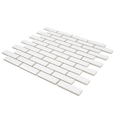 Carreau de mosaïque à joint de brique en porcelaine 1 po x 3 po