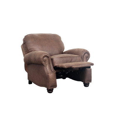 Verne 41.3" Wide Genuine Leather Manual Club Recliner by Astoria Grand