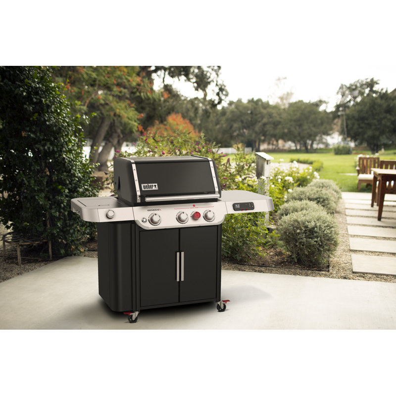 Weber Genesis Smart 335 Gas Grill, 3 Burner, Black, Liquid Propane
