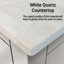 Meuble-lavabo avec comptoir en quartz blanc-1723904574