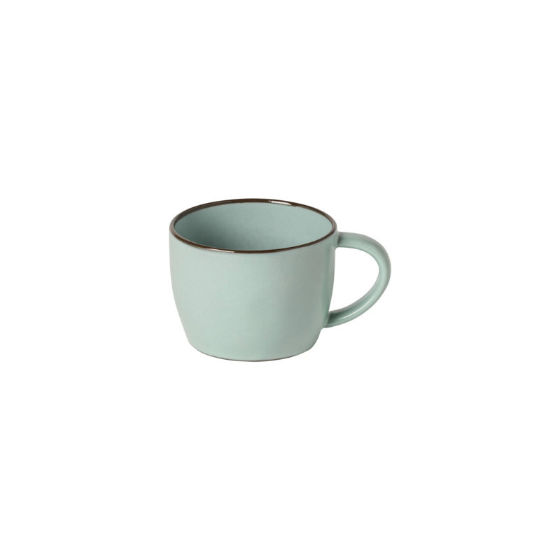 Grande tasse à café empilée en grès biologique, Bleu clair