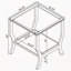 Ensemble de tables basses chromées 2 pièces