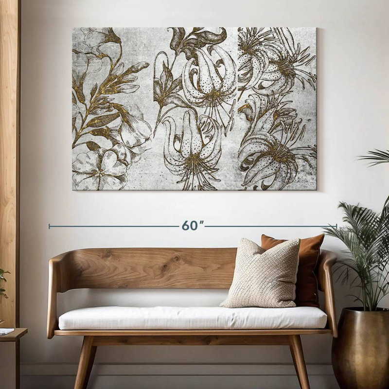 Fleurs de lys Harnek, H 34 po x l 51 po