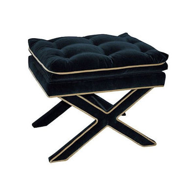 Halsey 60cm Wide Tufted Pouf Ottoman