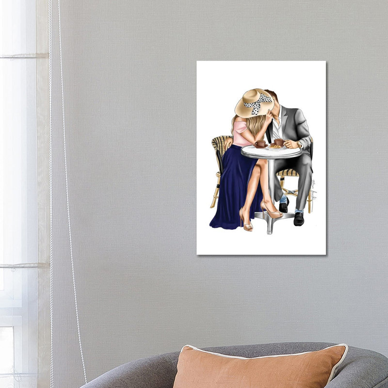 Paris Date by Elza Fouche - Wrapped Canvas Print, 30.48 cm H x 45.72 cm W