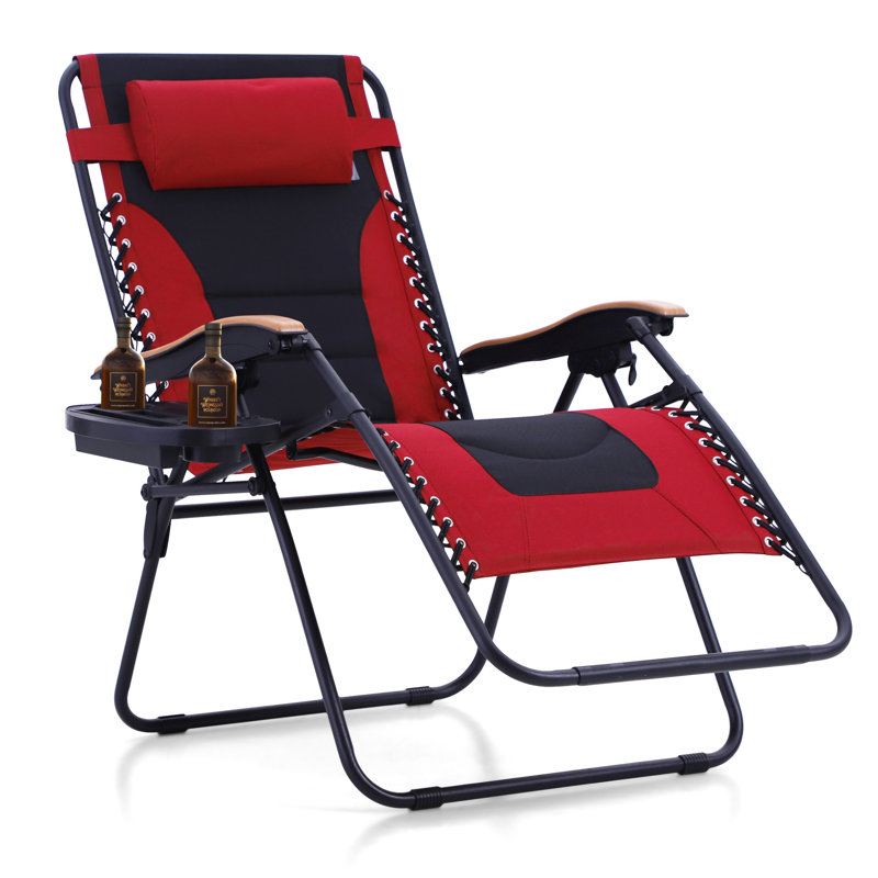 Fauteuil inclinable zéro gravité avec coussin Syril, Rouge