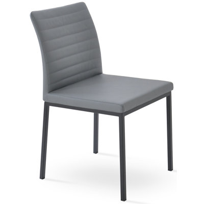 Zeyno Metal Solid Back Side Chair